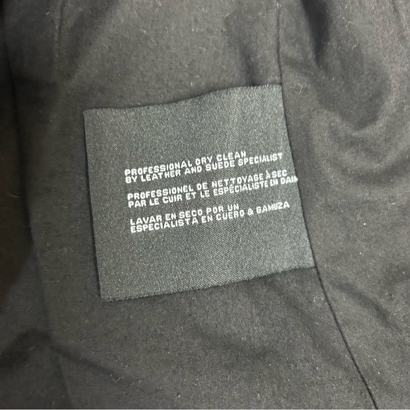 Michael Kors Leather Moto Jacket Black Zip Biker Goth - Picture 14 of 14